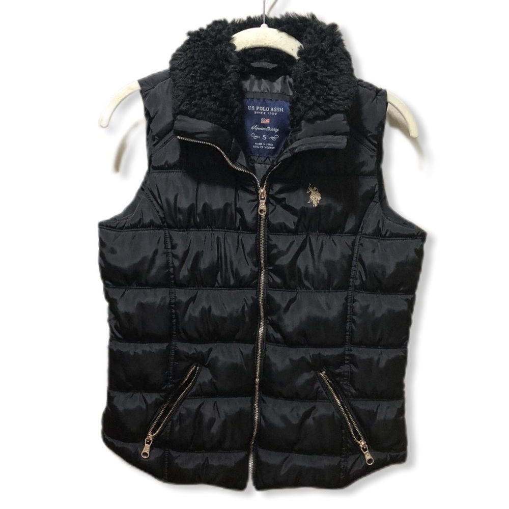 {US POLO} Black Puffer Vest